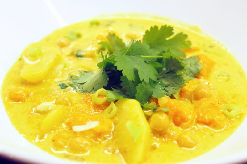Vegetarische curry van herfstgroenten