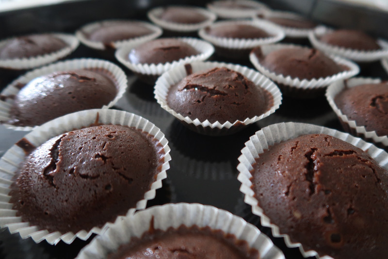Kleine chocoladecakejes of ‘moelleux’